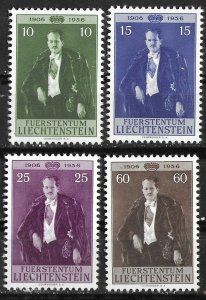 Liechtenstein # 303-306  Prince  (4) Unused VLH
