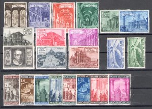 1949 Vatican, New Stamps, Complete Year 22 Val of Ordinary + Air Mail + Express