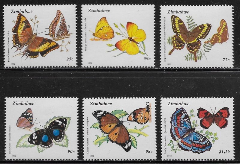 Zimbabwe Scott #'s 670 - 675 MNH