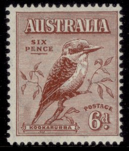 AUSTRALIA GV SG146, 6d red-brown, LH MINT. Cat £18.