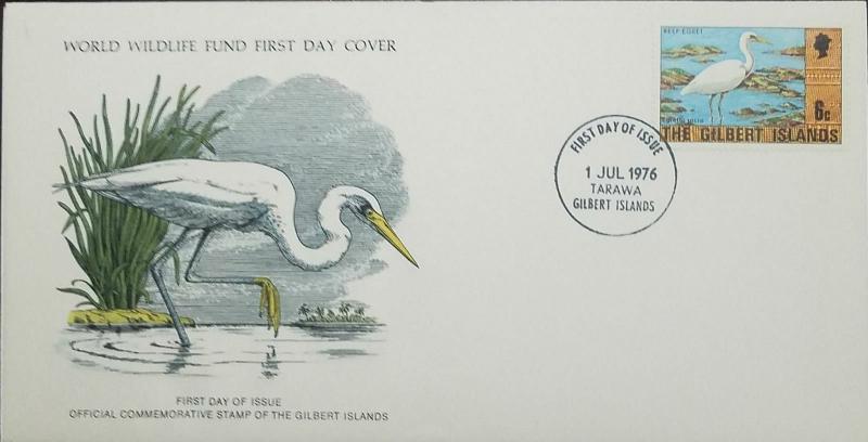 L) 1978 GILBERT ISLANDS, NATURE, ANIMLS, BRID, REEF EGRET, 6C,  WORLD WILDLIFE 