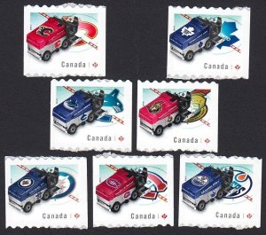 ZAMBONI MACHINES = NHL HOCKEY = Set of 7 COIL sts= Canada 2014 #2779-2785 MNH