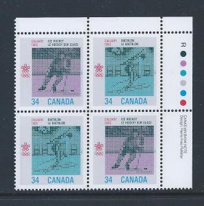Canada #1112a UR PL BL 1988 Olympic Winter Games 34¢ MNH3