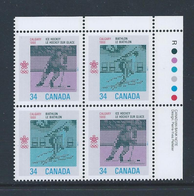 Canada #1112a UR PL BL 1988 Olympic Winter Games 34¢ MNH3