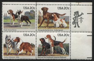 US 2103  Hispanic Americans   Zip Block  MNH