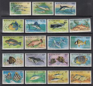 St Vincent 407-425 Fish MNH VF