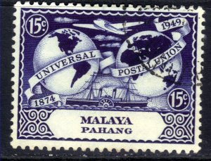 Pehang Malaya 1949 KGV1 15ct UPU Postal Union Used SG 50 ( F177 )