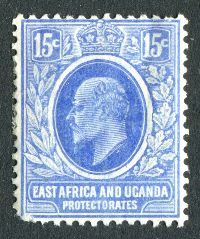 East Africa & Uganda/KUT 1907 KEVII. 15c bright blue. Mint. LH. SG39.