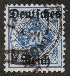 1920 Germany Wurttemberg Sc# O62 (official ovpt) - 20pf - Used Cv$8.75