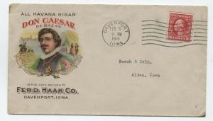 1915 Davenport IA Don Caesar color ad cover Cigars [y4333]