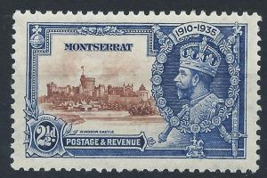 MONTSERRAT 1935 SG96 KGV Silver Jubilee 2 1/2 d - brown and blue Mint MH 