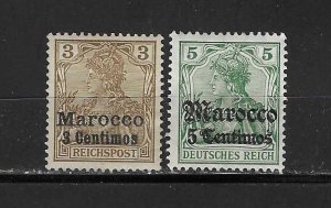 Morocco German Offices SC#7-8 Mint Hinged