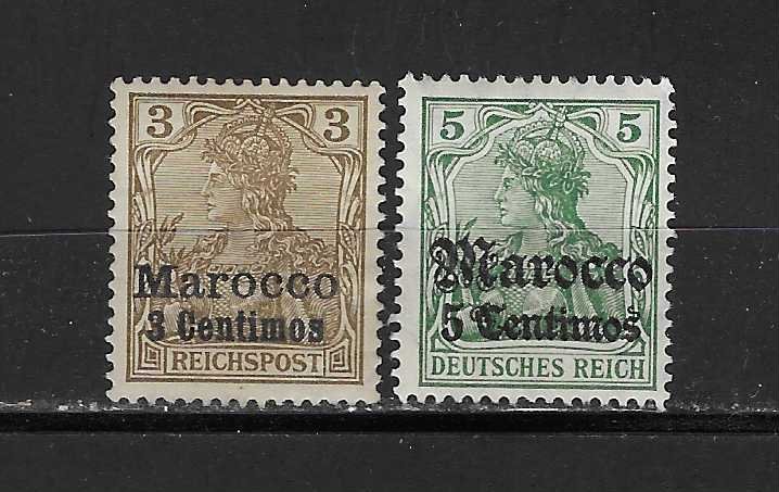 Morocco German Offices SC#7-8 Mint Hinged