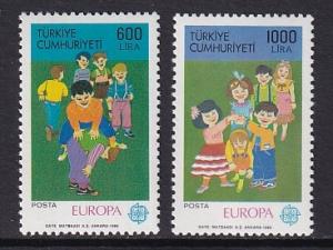 Turkey   #2440-2441   MNH  1989  Europa  children`s games