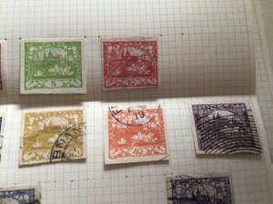 Czechoslovakia stamps on folded page  A11781