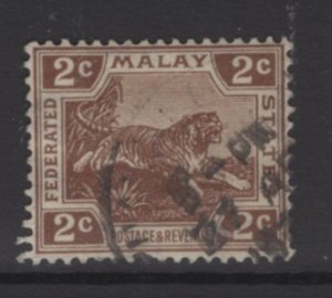 MALAYA FMS SG54 1925 2c BROWN USED