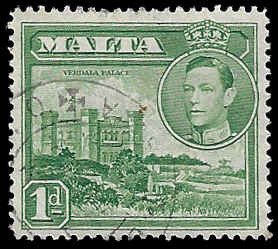 Malta #193a Used; 1p Verdala Palace (1943) (1)