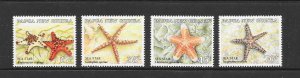 SEA STARS - PAPUA NEW GUINEA #682-685  MNH