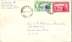 Trinidad 1c First Boca and 5c General Post Office and Treasury 1952 Woodbrook...