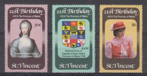 St Vincent Scott #647-649 MNH