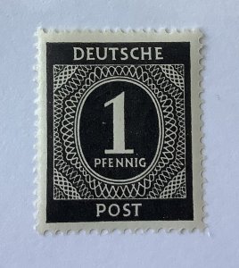 Germany 1946 - Scott 530 MH - 1 pf, Numeral