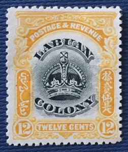 Malaya Labuan 1902-03 Crown 12c MNG SG#123 M1607