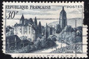 France 658 - Used - 30fr Chateau Bontemps, Arbois (Damaged) (1951)