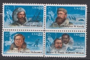 2220 - 2223 Arctic Explorers F-VF MNH block of 4