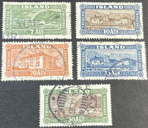 ICELAND # 144-148-USED---COMPLETE SET----1925(LOTA)