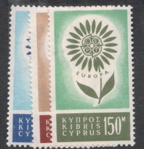 Cyprus Europa SG 249-51 MOG (5dhv)