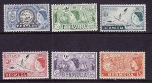 Bermuda-Sc#150-55-unused hinged & NH middle values in set-1953-55-