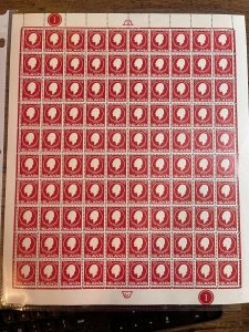 Iceland, Scott 335, MNH Complete pane of 100