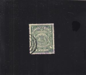 Costa Rica, Sc #5, 1 Peso, Used (24709)