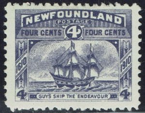 NEWFOUNDLAND 1910 GUY ISSUE 4C PERF 12