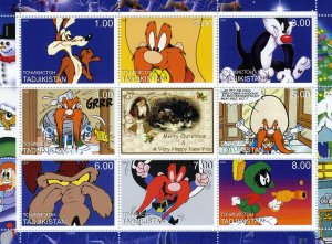 Tajikistan 2001 BUGS BUNNY Disney Cartoons Sheet Perforated Mint (NH)