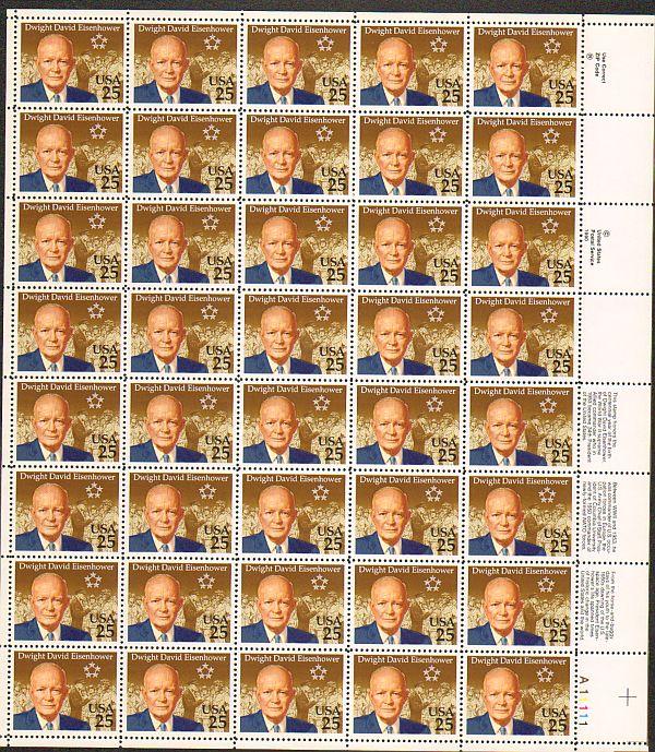 US #2513 Mint Sheet Eisenhower president