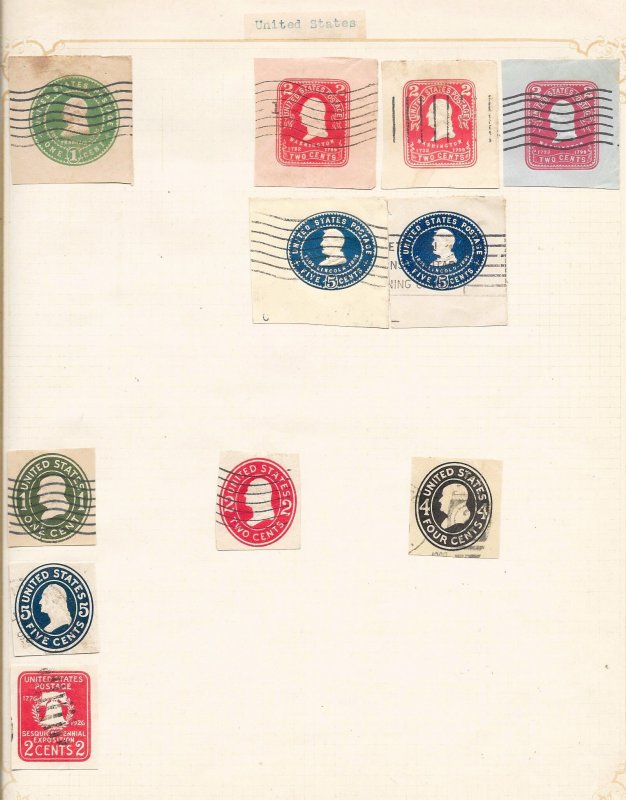 United States 40 Cut Squares - Check 3 Scans - Hi SCV$$$$