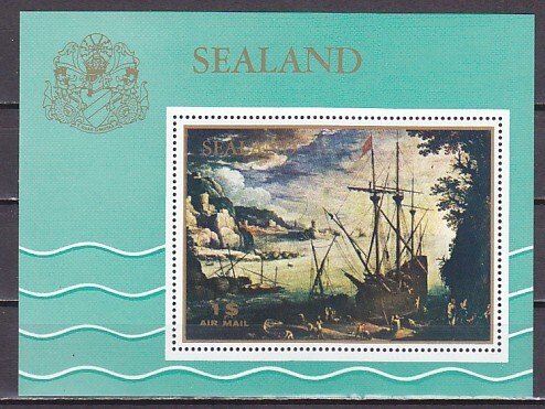 Sealand Local, Tall Ships s/sheet #2.