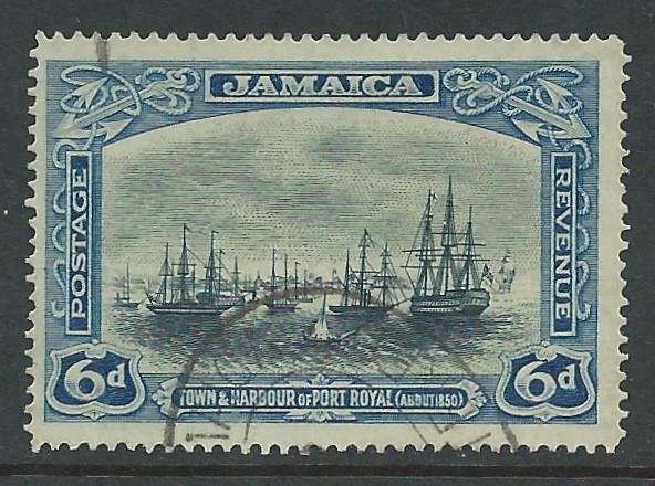 Jamaica # 95 Port Royal - Ships  in Harbor  (1)  VF Used