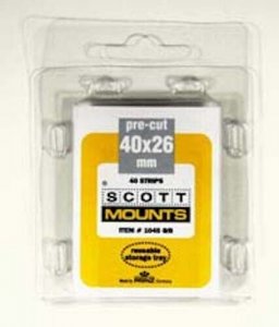 Scott/Prinz Single Horizontal Self Adhesive Stamp Mount Size 40x26 Clear #1045 C