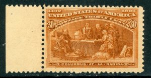 USA 1893 Columbian 30¢ Columbus at La Rabida Scott #239 MNH P955 