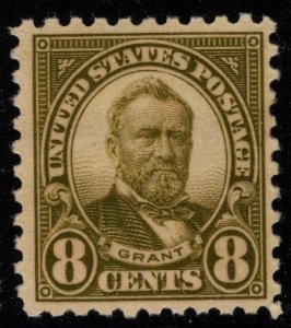 US 1926 Scott #- 589 8 Cent Ulysses S. Grant MLH