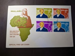 1973 Malawi Souvenir First Day Cover FDC David Livingstone Death 100 Years Ago
