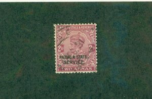 PATIALA INDIAN STATE O44 USED BIN $0.50