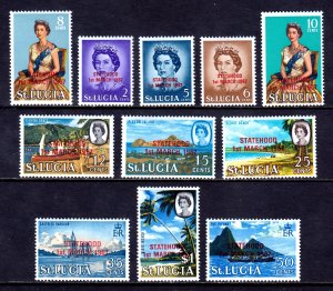 St. Lucia - Scott #215-225 - MH - SCV $9.80