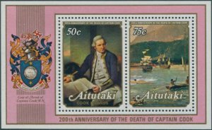 Aitutaki 1979 SG268 Captain Cook death MS MNH