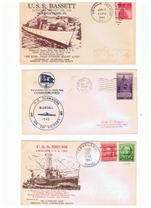 LOT #1    25 WWII Patriotics  mostly ship and submarine covers