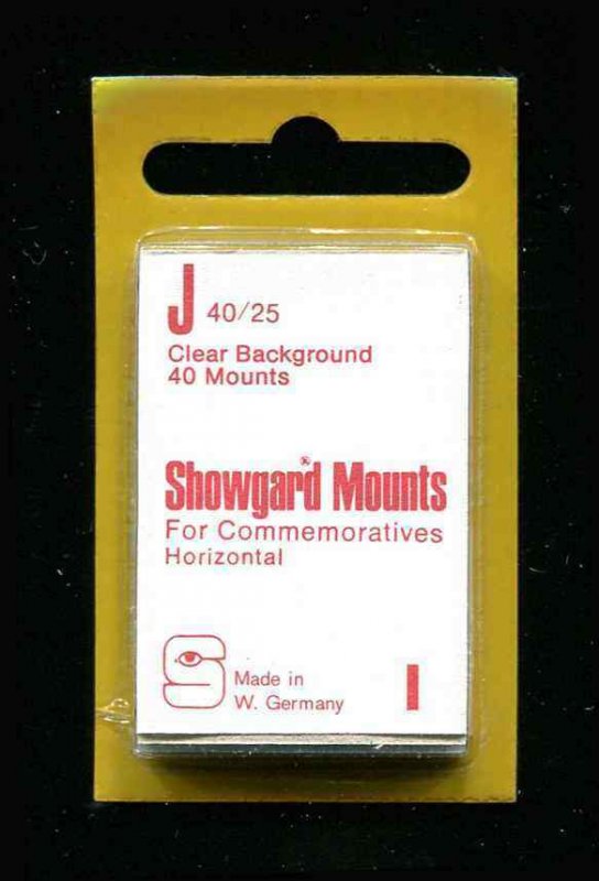 Showgard Clear Stamp Mounts J 40/25 PreCut  (40 count)  Standard Commemorative 