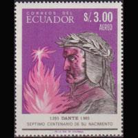 ECUADOR 1966 - Scott# 750C Poet Dante 3s NH