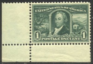 U.S. #323 CHOICE Mint XF/SUP NH w/ Cert - 1904 1c Louisiana